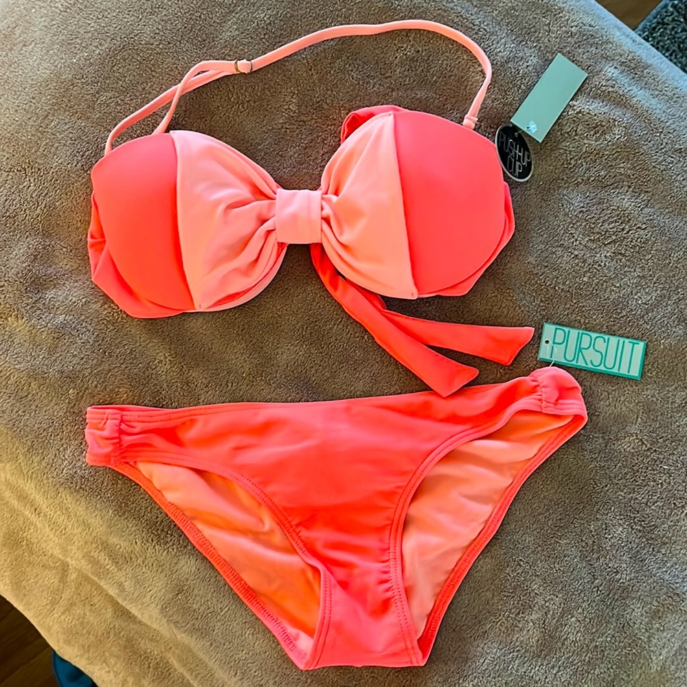 Pursuit Damsel bow push up bikini
